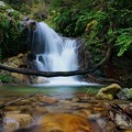 写真: 静穏の滝〜花崗岩