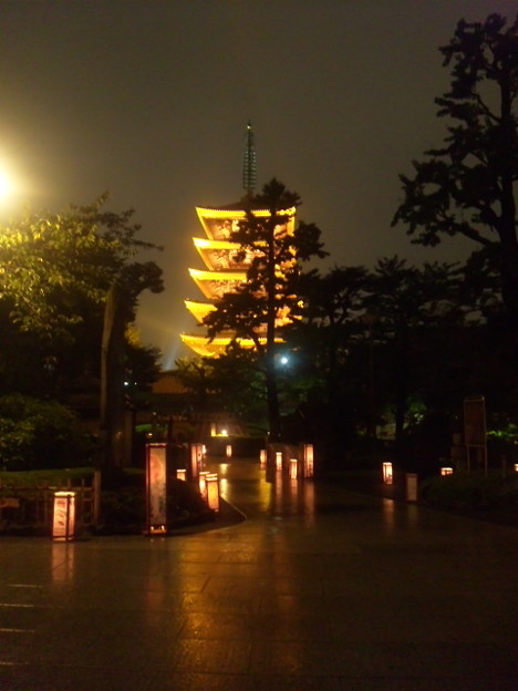 燈籠と五重塔＠浅草寺境内