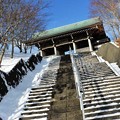写真: 慈照寺の雪階段