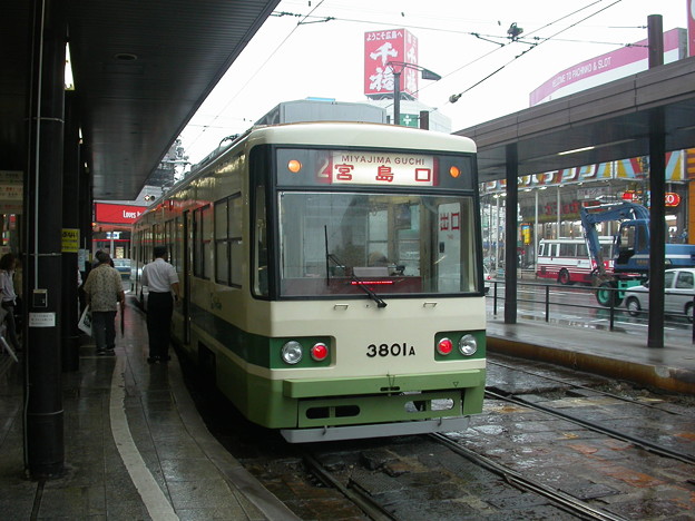 写真: 広島電鉄C#3801ACB　2003-8-28