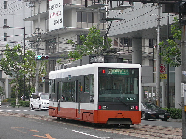 伊予鉄道モハ2104　2003-8-13