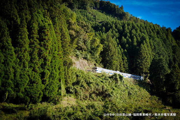 写真: 山中をゆく日田彦山線。