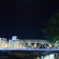 金沢犀川　大橋と今日の月