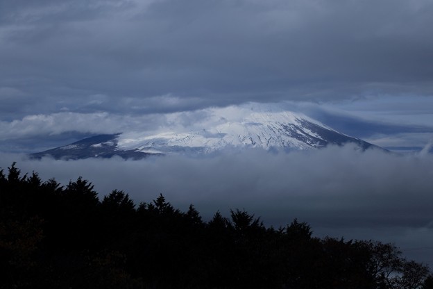 写真: 帰り道の富士山　乙女峠