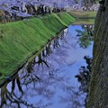 金沢城　お堀と桜