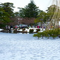 雪の霞ヶ池　唐崎松