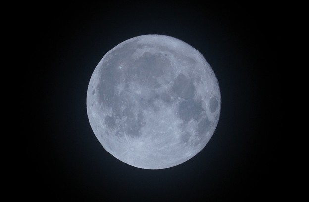 写真: 中秋の名月の翌日   満月