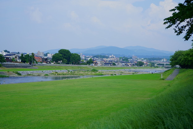 写真: 犀川と医王山