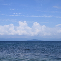 琵琶湖　青空と夏の雲