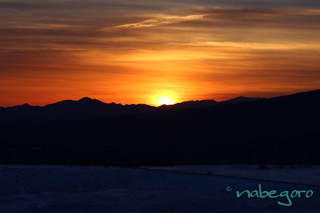 写真: 美ヶ原高原日の出