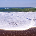 写真: 砂と波と青空と