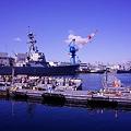 ここがアメリカ海軍基地内横須賀港