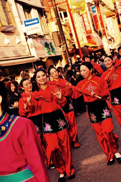 横浜中華街祝賀パレード。。祝舞遊行 舞踊。。2月28日