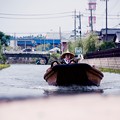 水上の渡せ舟で佐原の町へ・・7月11日