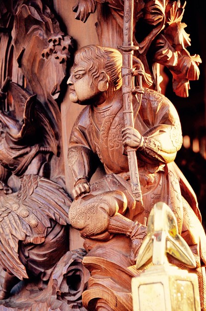 ある山車の木彫り彫刻。。佐原の大祭7月11日
