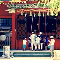 写真: 江ノ島の神社。。家族でお参り。。8月14日