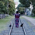 小樽の風景。。夏の小樽 線路と浴衣。。20160723