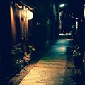 小京都金沢。。夜のひがし茶屋街の路地裏 20160918