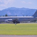 横田基地。。韓国空軍の支援機ニューハンプシャーのKC-135 テイク・オフ 20170603
