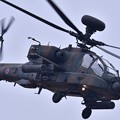写真: 築城基地航空祭。。AH-64アパッチ機動飛行低空ローパス