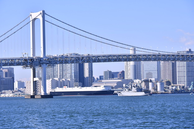 写真: フランス海軍ヴァンデミエール 東京の風景見ながら 20180212