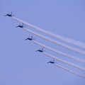 写真: 防府基地航空祭 ブルーインパルス トレイル隊形