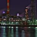 キレイな水江工場夜景。。HDR