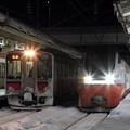 写真: 冬の青森駅