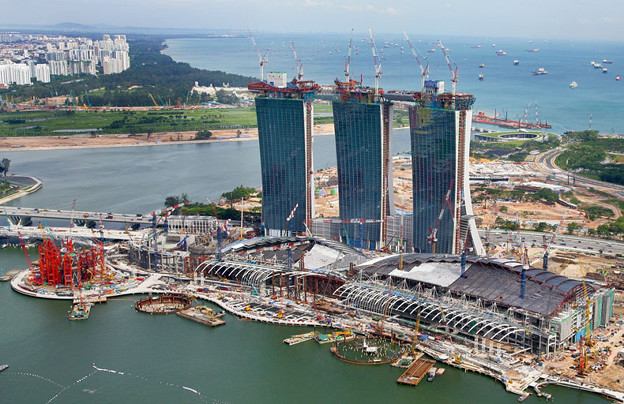 The Marina Bay Sands - under construction