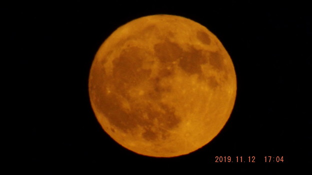 写真: 2019/11/12（火）のお月様・満月