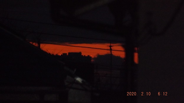 写真: 2020/02/10（月）・八千代市の朝焼け