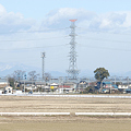 写真: ＜川島町の農地・鉄塔＞