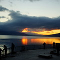 写真: 「諏訪湖の夜明け」