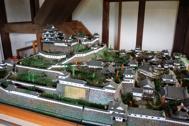 写真: 大洲城の模型