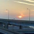 写真: 2018.8.6　都市高速から見る夕日