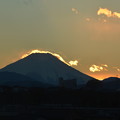 夕景の富士山