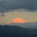 朝陽を浴びた富士山