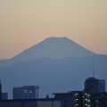 写真: 昨日の夕景の富士山