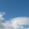 写真: 平たい雲が珍しかった。