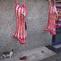 写真: 肉と猫